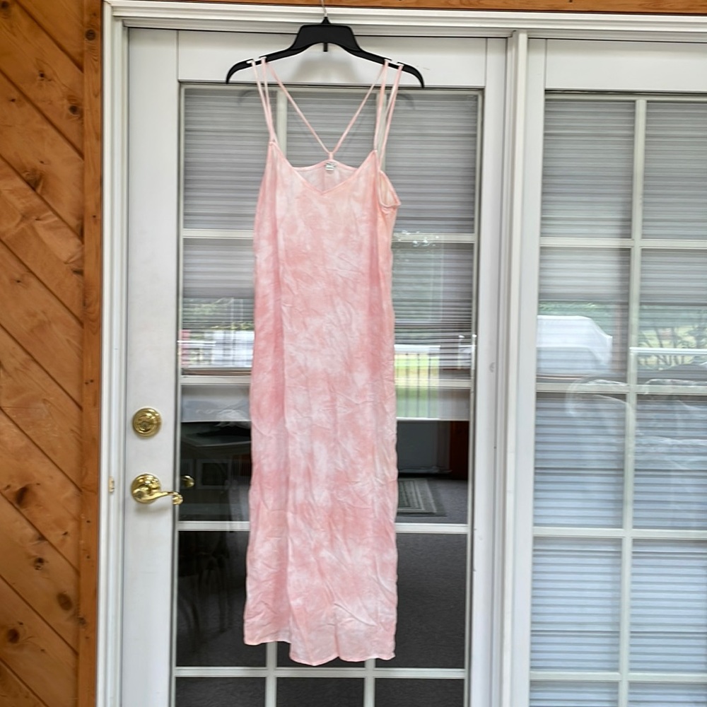 Aerie Pink Tyed Dyed Dress. Size Large.